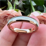 4mm Opal Inlay Tungsten Wedding Band for Men & Women
