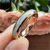 4mm Opal Inlay Tungsten Wedding Band for Men & Women