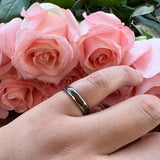 4mm Women's Tungsten Carbide Ring with Wood Inlay Engraving Polished Comfort Fit