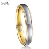 4mm Women's Silver Tungsten Carbide Wedding Ring