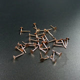 4mm Rose 925 Sterling Silver Round Base Stud Earrings