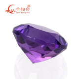 Natural Amethyst Round Cut Gemstone 4-10mm