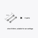 Minimalist Geometric Double Head Cartilage Earrings Set