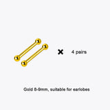 Minimalist Geometric Double Head Cartilage Earrings Set