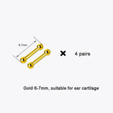 Minimalist Geometric Double Head Cartilage Earrings Set