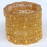 4pc African Women Hard Bracelets Indian Bangle Dubai 24k Plated Bangles