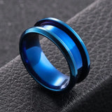 Stainless Steel Zircon Spinner Rings - Punk Spikes - Mens Womens Gift