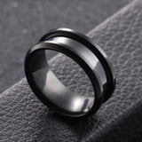 Stainless Steel Zircon Spinner Rings - Punk Spikes - Mens Womens Gift