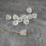 Handcarved Quartz Tulip Crystal Lily of the valley Loose Bead Components