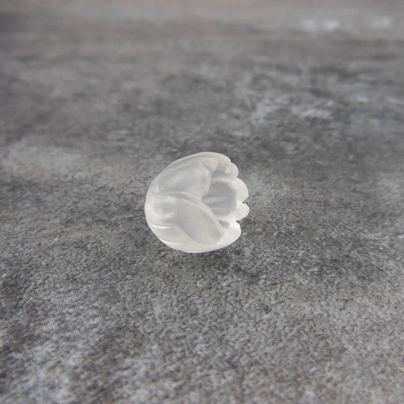 Handcarved Quartz Tulip Crystal Lily of the valley Loose Bead Components