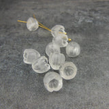 Handcarved Quartz Tulip Crystal Lily of the valley Loose Bead Components