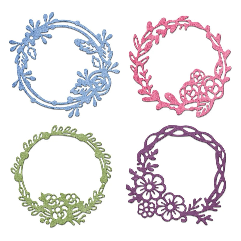 Metal Spring Flower Wreath Cutting Dies for DIY Scrapbooking