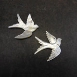 4pc Pigeon Shell Beads Jewelry Making Bird Charm Natural Stone Bead