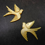 4pc Pigeon Shell Beads Jewelry Making Bird Charm Natural Stone Bead