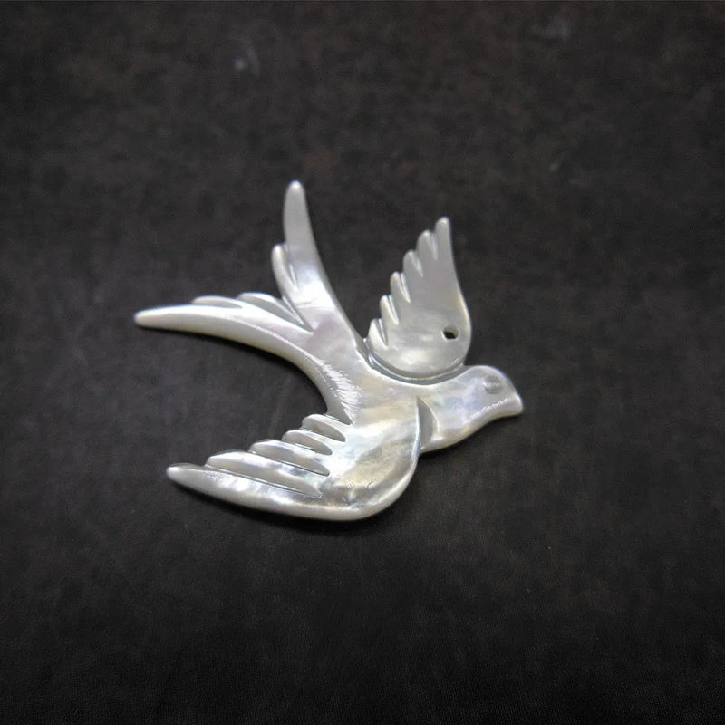 4pc Pigeon Shell Beads Jewelry Making Bird Charm Natural Stone Bead