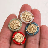 4pcs 18mm Crystal Stainless Steel Charms Pendants DIY Jewelry Making