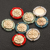4pcs 18mm Crystal Stainless Steel Charms Pendants DIY Jewelry Making