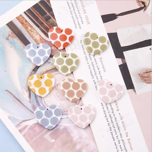 4pcs ABS Heart Charms 20mm*23mm Acrylic Hearts Pendant DIY Earring Making