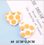 4pcs ABS Heart Charms 20mm*23mm Acrylic Hearts Pendant DIY Earring Making