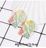 4pcs Monstera Leaves Acrylic Charms Earring Accessories DIY