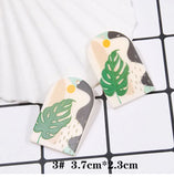 4pcs Monstera Leaves Acrylic Charms Earring Accessories DIY