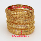24k Saudi Arabic Africa Bangles For Women Bridal Bracelet