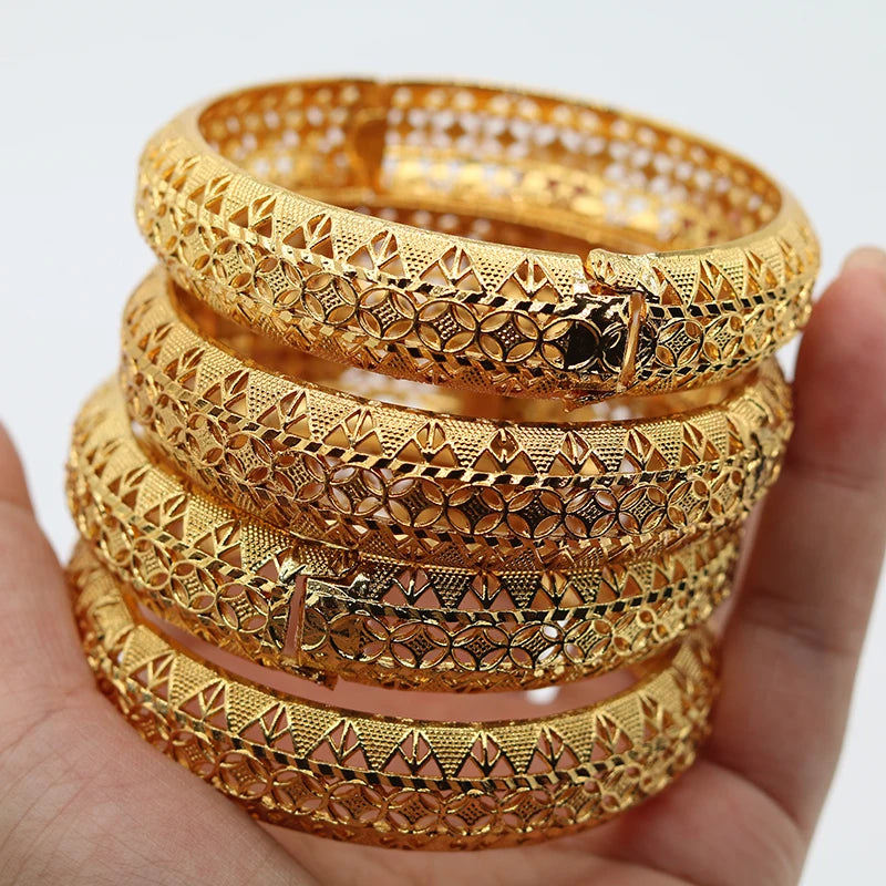 24k Saudi Arabic Africa Bangles For Women Bridal Bracelet