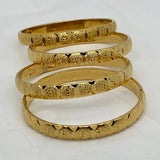 4pcs 24k Bangles Ethiopian Dubai Bangles Women Girls Party Gift Bracelet