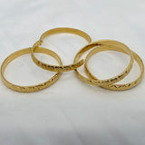 4pcs 24k Bangles Ethiopian Dubai Bangles Women Girls Party Gift Bracelet