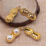 4pcs Peanut Charms For DIY Jewelry Making Zinc Alloy Pendant Jewelry Findings