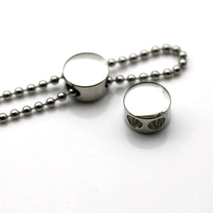 4pcs 316L Stainless Steel Double Hole Charms Bead Stopper Spacer for Jewelry