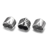 4pcs Stainless Steel Double Hole Beads 5mm 4mm Leather Cord Bracelet Spacer