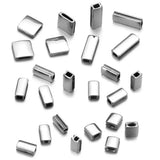 4pcs 316L Stainless Steel Small Hole Beads Metal Slider Charm Spacer Beads