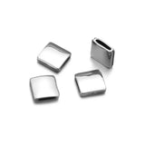 4pcs 316L Stainless Steel Small Hole Beads Metal Slider Charm Spacer Beads