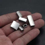 4pcs 316L Stainless Steel Small Hole Beads Metal Slider Charm Spacer Beads