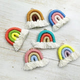 4pcs 40mm Rainbow Tassel Pendant for Earring Jewelry Making
