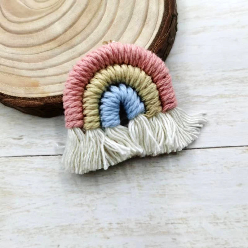 4pcs 40mm Rainbow Tassel Pendant for Earring Jewelry Making