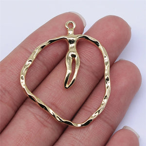 4pcs Geometry Charms Pendants for Earring Making