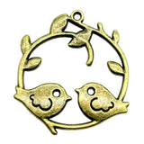 4pcs Love Birds Pendant Bird On Branche Charm Lovebird Charm