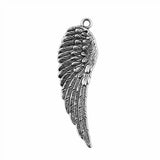 4pcs Antique Silver Wing Pendants for Jewelry Making
