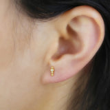 925 Silver CZ Stone Hoop Earrings Set for Women Wedding Jewelry