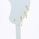 925 Silver CZ Stone Hoop Earrings Set for Women Wedding Jewelry