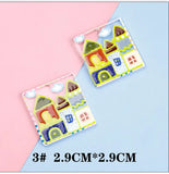 4pcs Acrylic Robot Charm Key Chain Jewelry Accessories DIY Pendant