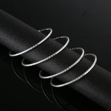 4pcs Africa Jewelry Ethiopian Silver Plated Striped Bracelet Dubai Bangle