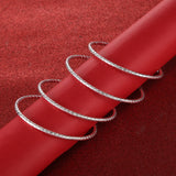 4pcs Africa Jewelry Ethiopian Silver Plated Striped Bracelet Dubai Bangle