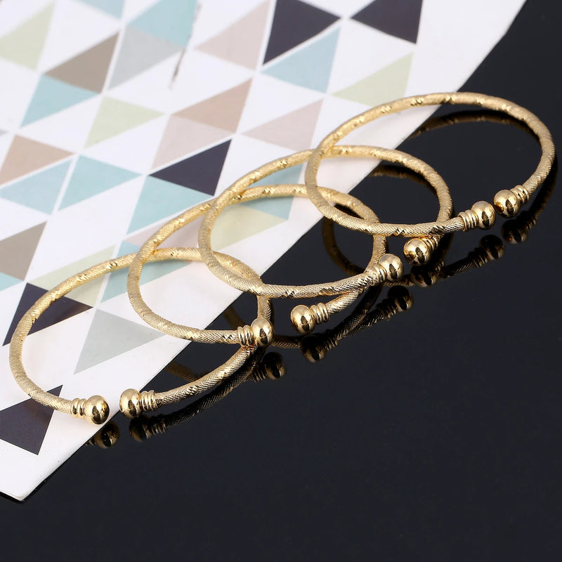 4pcs African Cuff Bangle For Boys Girls Ethiopian Charm Bracelet