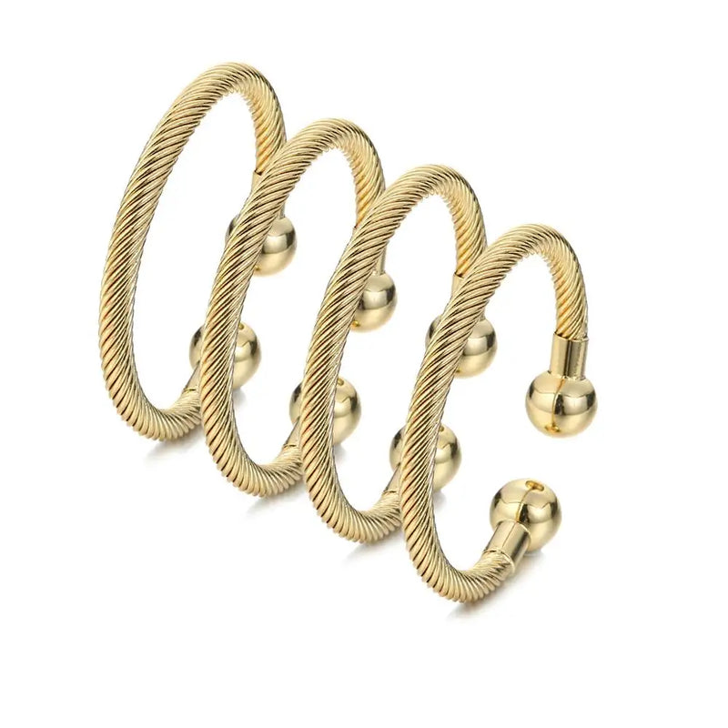 4pcs African Ethiopian Bangle Dubai Charm Bangles for Women Jewelry