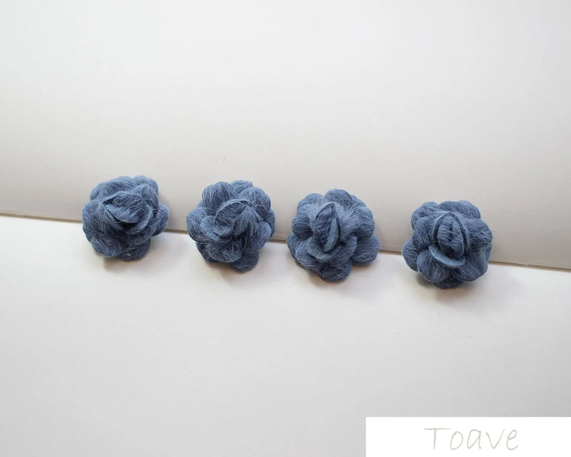 4pcs Furry Flower Earrings DIY Hair Accessories Kit