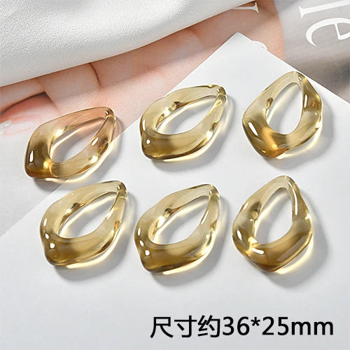 4pcs Resin Pendant Earring Accessories for DIY, Autumn & Winter Special Shape