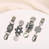 4pcs Retro Crystal Cardigan Clip for Women Sweater Dress
